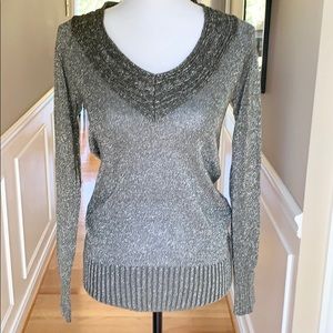 Gray/Silver shimmer sweater